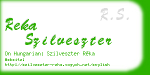 reka szilveszter business card