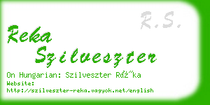 reka szilveszter business card